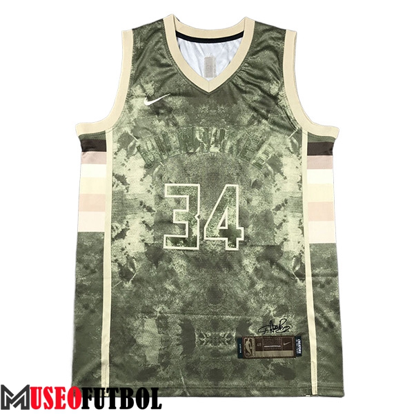 Camisetas De Futbol Milwaukee Bucks (ANTETOKOUNMPO #34) 2023/24 Verde -03