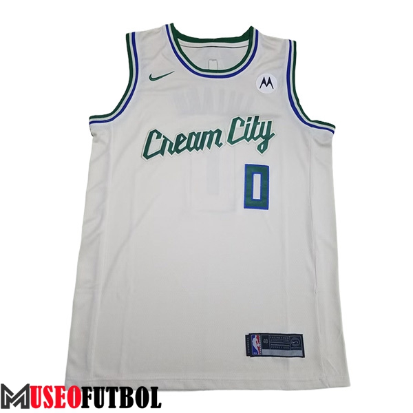 Camisetas De Futbol Milwaukee Bucks (LILLARD #0) 2023/24 Blanco