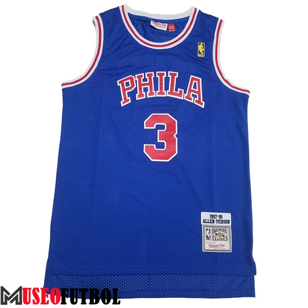 Camisetas De Futbol Philadelphia 76ers (IVERSON #3) 2023/24 Azul