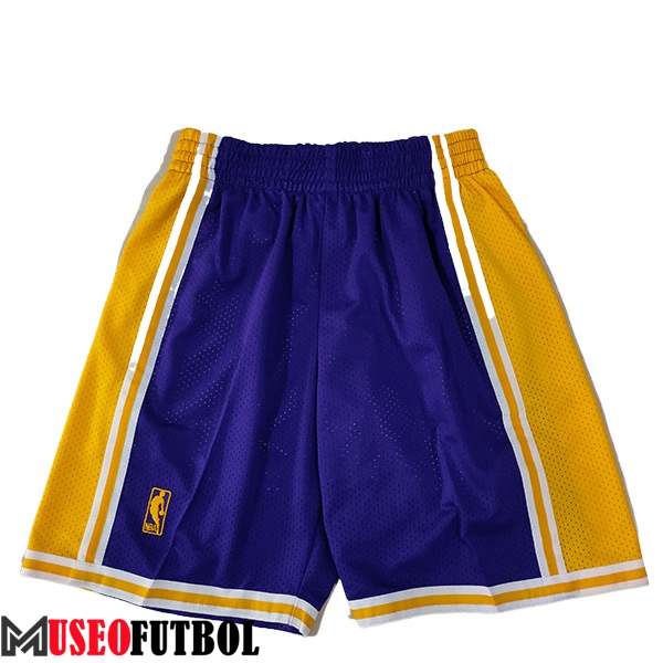 Cortos NBA Los Angeles Lakers 2023/24 Violeta/Amarillo -02