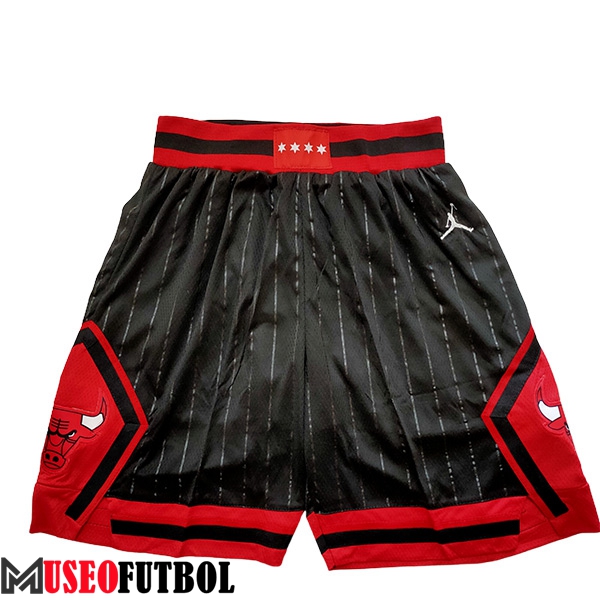 Cortos NBA Chicago Bulls 2023/24 Negro/Rojo -02