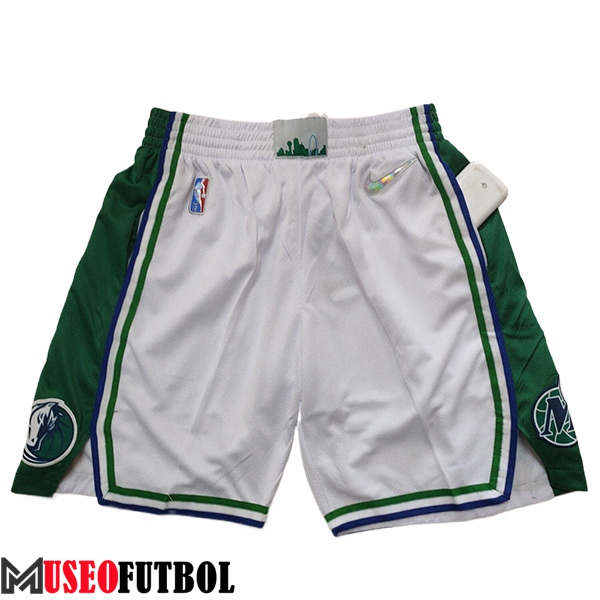 Cortos NBA Dallas Mavericks 2023/24 Blanco/Verde