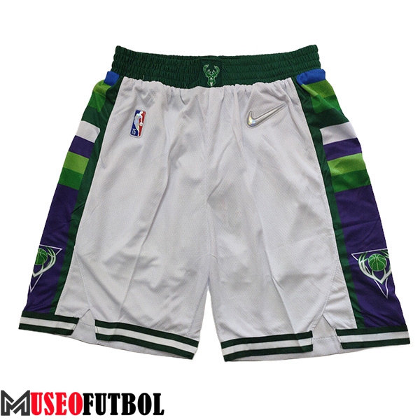 Cortos NBA Milwaukee Bucks 2023/24 Blanco/Verde