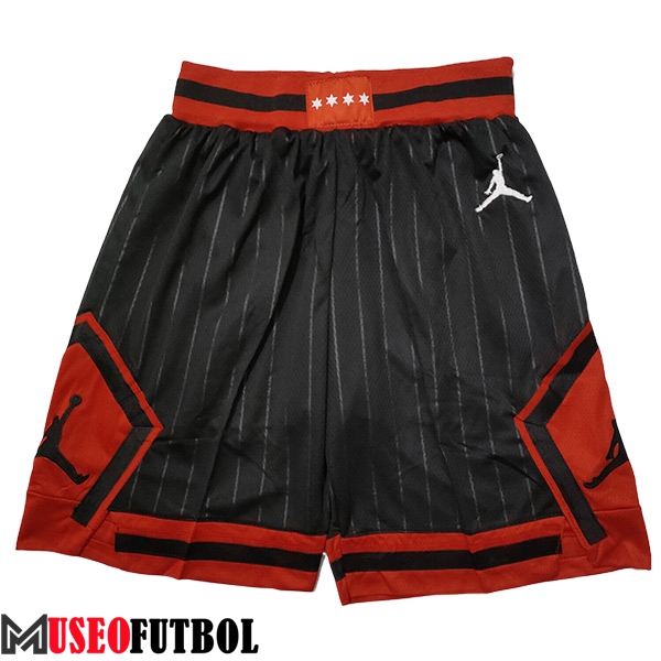 Cortos NBA Chicago Bulls 2023/24 Negro/Rojo -03