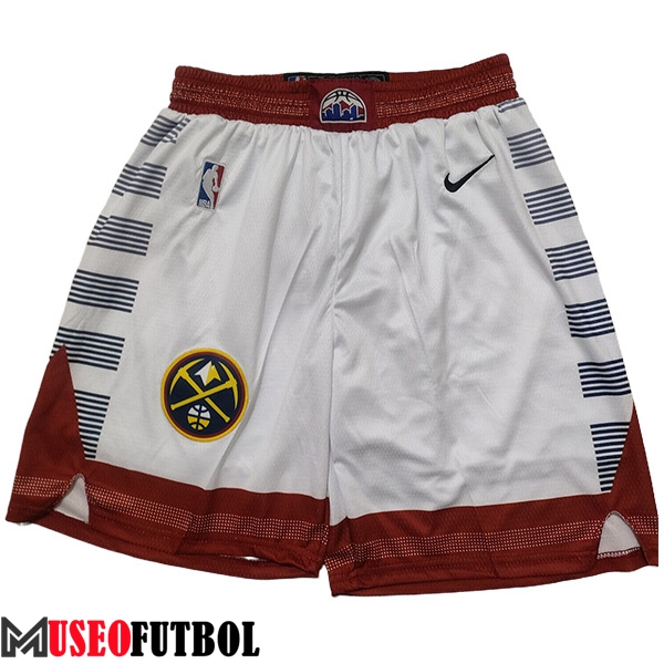 Cortos NBA Denver Nuggets 2023/24 Blanco/Rojo