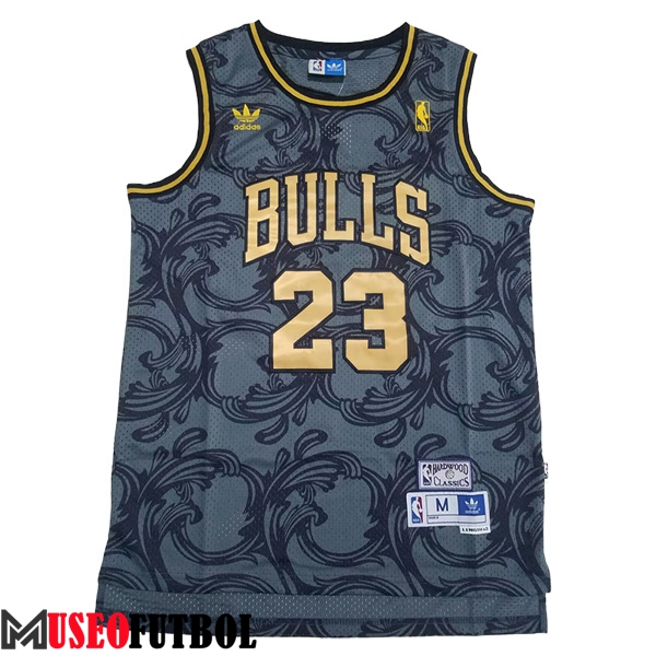 Camisetas De Futbol Chicago Bulls (JORDAN #23) 2023/24 Gris/Negro/Amarillo