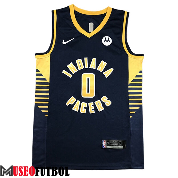 Camisetas De Futbol Indiana Pacers (HALIBURTON #0) 2023/24 Negro/Amarillo