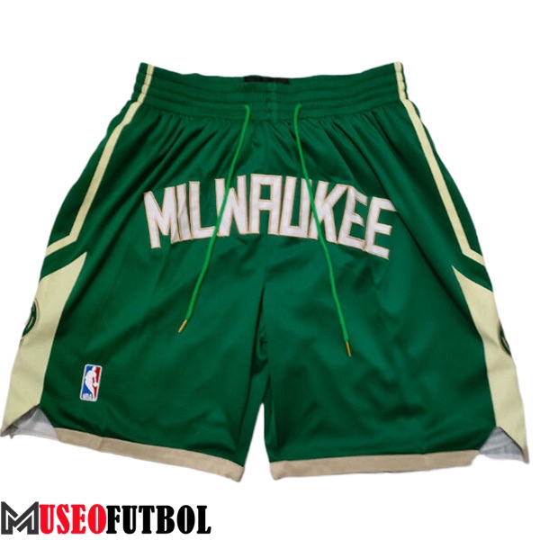 Cortos NBA Milwaukee Bucks 2023/24 Verde