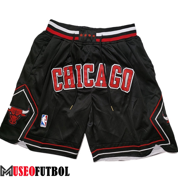 Cortos NBA Chicago Bulls 2023/24 Negro/Rojo -04