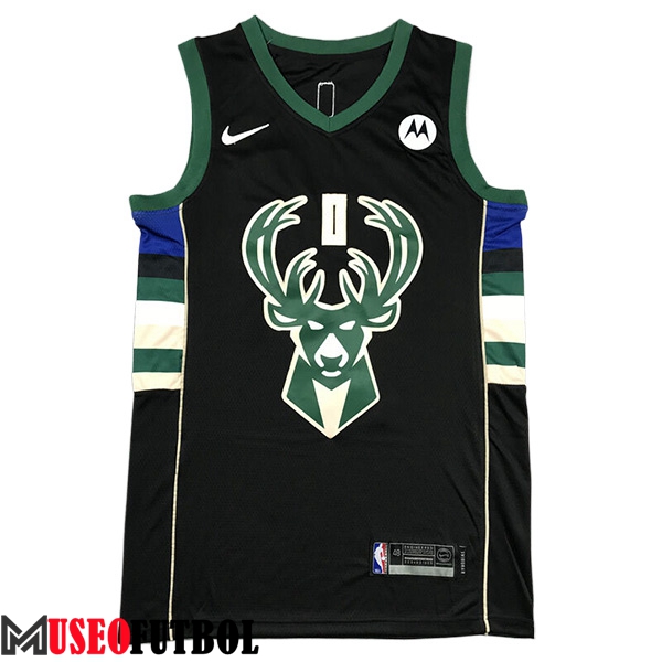 Camisetas De Futbol Milwaukee Bucks (LILLARD #0) 2023/24 Negro/Verde