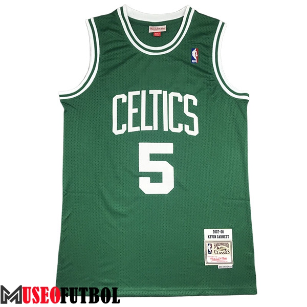 Camisetas De Futbol Boston Celtics (GARNETT #5) 2023/24 Verde -04