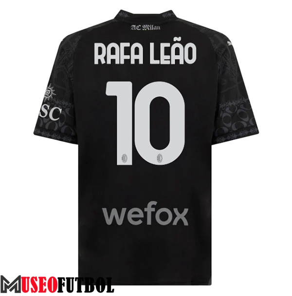 Camisetas De Futbol AC Milan (RAFAEL LEÃO #10) 2023/2024 Fourth Negro