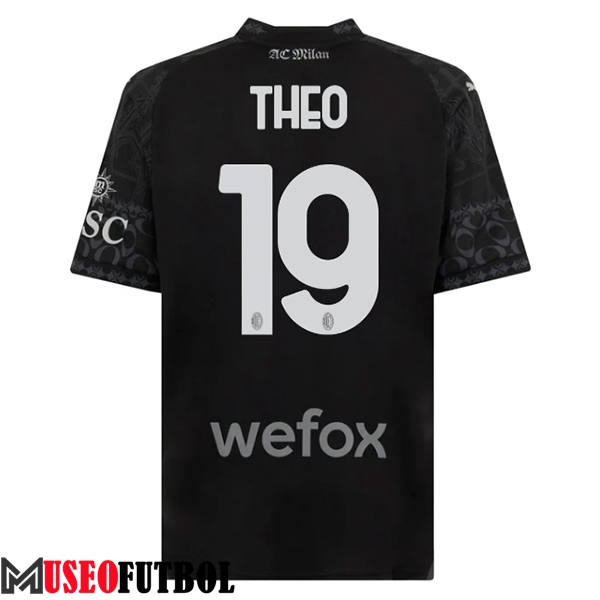 Camisetas De Futbol AC Milan (THEO #19) 2023/2024 Fourth Negro