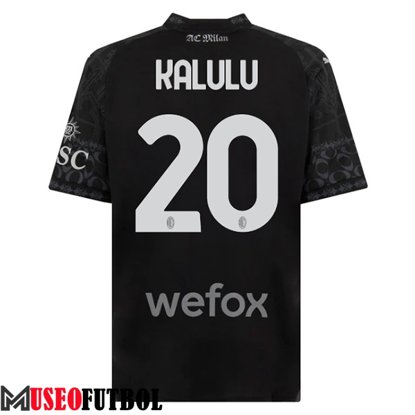 Camisetas De Futbol AC Milan (KALULU #20) 2023/2024 Fourth Negro