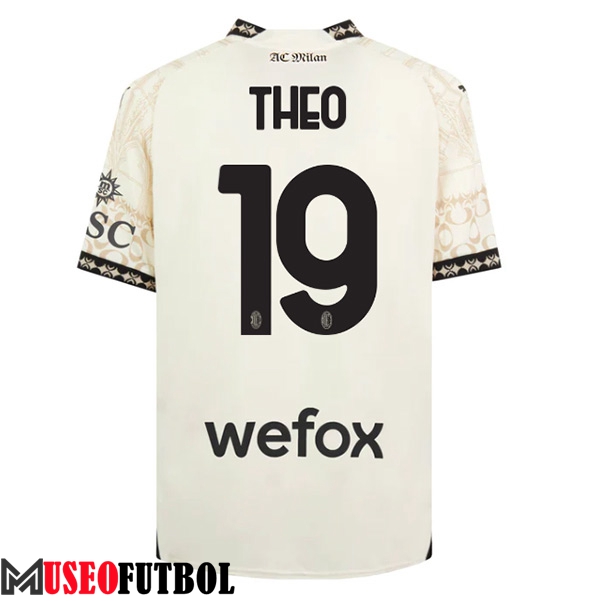 Camisetas De Futbol AC Milan (THEO #19) 2023/2024 Fourth Blanco