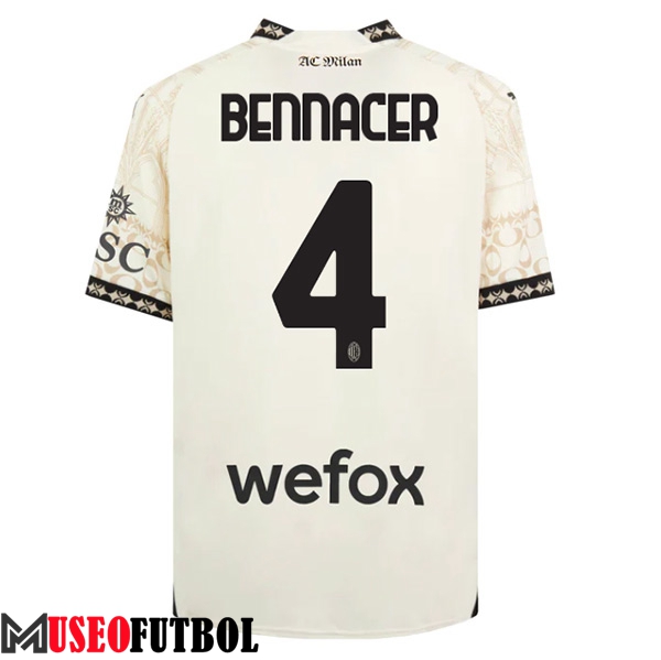 Camisetas De Futbol AC Milan (BENNACER #4) 2023/2024 Fourth Blanco