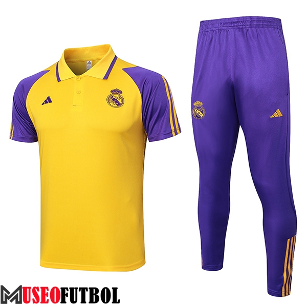 Camiseta Polo Real Madrid Amarillo/Violeta 2024/2025