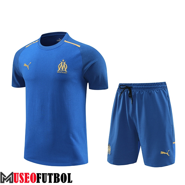 Camiseta Entrenamiento + Cortos Marsella Azul 2024/2025