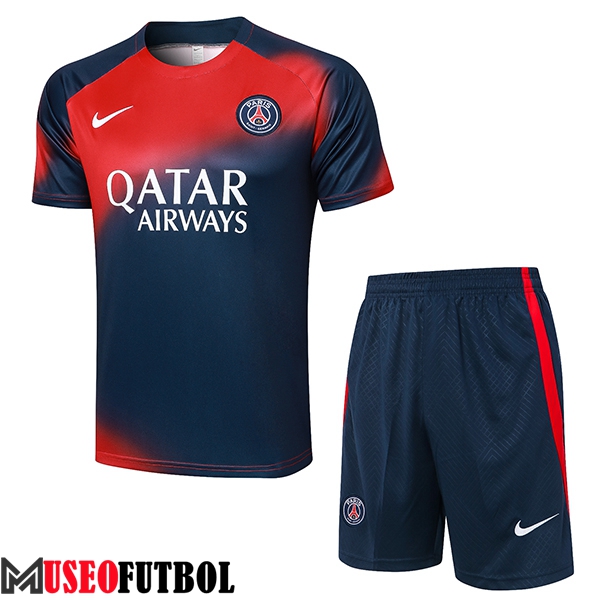 Camiseta Entrenamiento + Cortos PSG Azul/Rojo 2024/2025