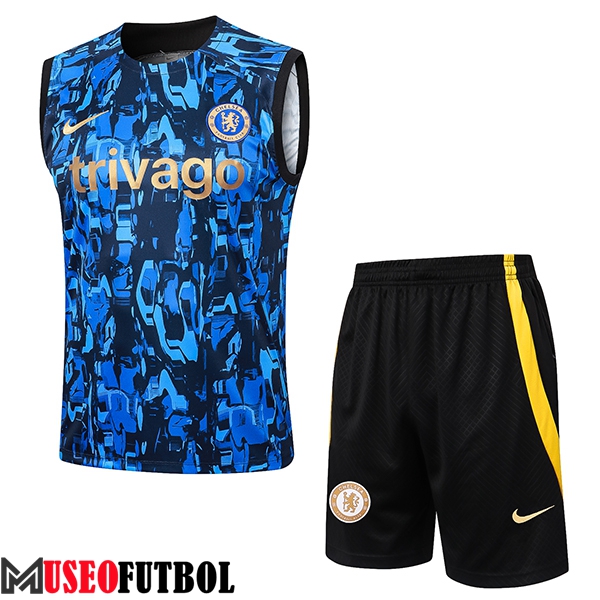 Camiseta Entrenamiento sin mangas + Cortos FC Chelsea Azul/Negro 2024/2025