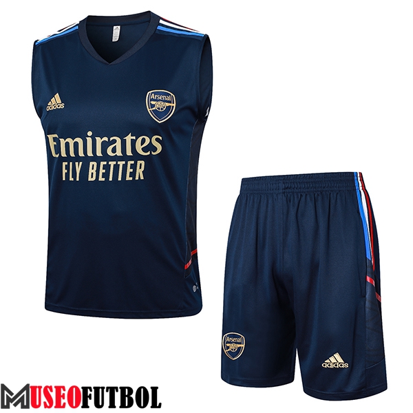 Camiseta Entrenamiento sin mangas + Cortos Arsenal Azul Oscuro 2024/2025