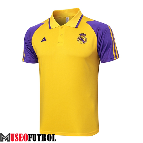 Camiseta Polo Real Madrid Amarillo/Violeta 2024/2025