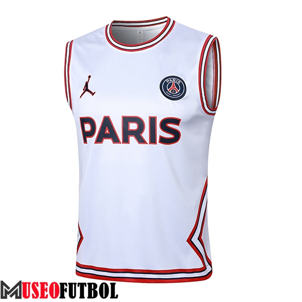 Chalecos De Futbol Jordan PSG Blanco/Rojo 2024/2025