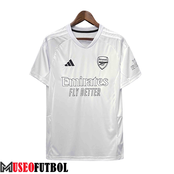 Camiseta Entrenamiento Arsenal Blanco/Negro 2024/2025