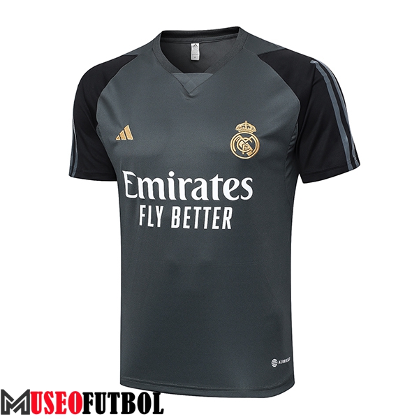 Camiseta Entrenamiento Real Madrid Gris/Negro 2024/2025