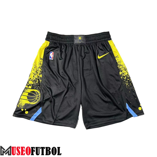 Cortos NBA Indiana Pacers 2024/25 Negro/Amarillo