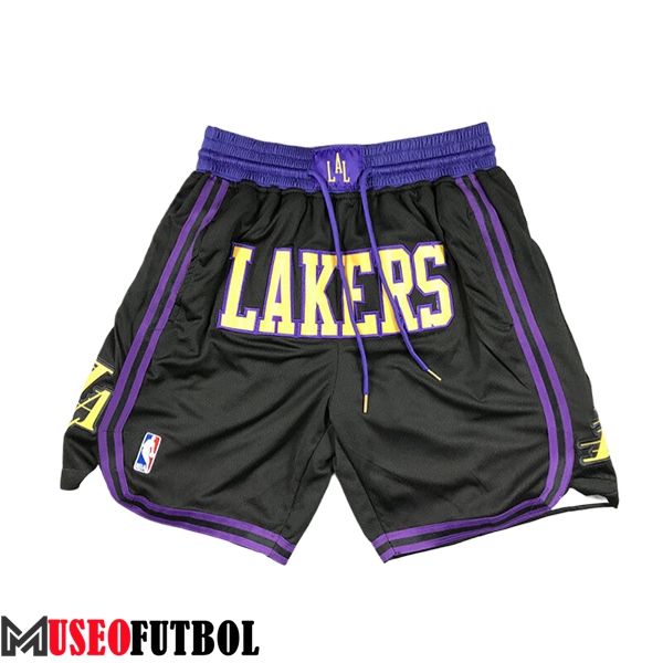 Cortos NBA Los Angeles Lakers 2024/25 Negro/Amarillo/Violeta