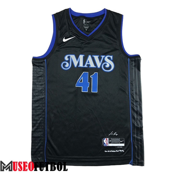 Camisetas Dallas Mavericks (NOWITZKI #41) 2024/25 Negro/Azul