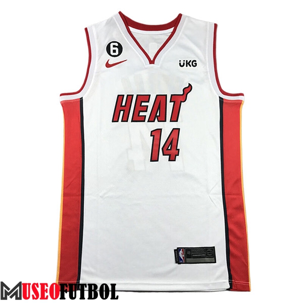 Camisetas Miami Heat (HERRO #14) 2024/25 Blanco/Rojo