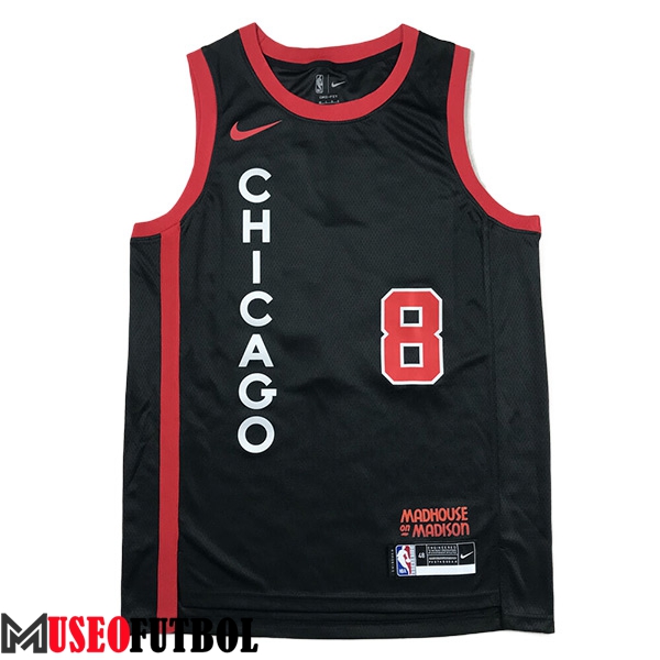 Camisetas Chicago Bulls (LAVINE #8) 2024/25 Negro/Rojo