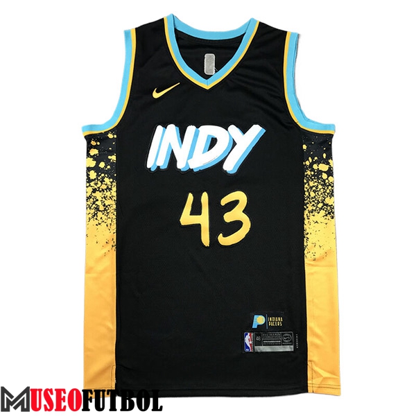 Camisetas Indiana Pacers (SIAKAM #43) 2024/25 Negro/Amarillo