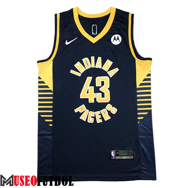 Camisetas Indiana Pacers (SIAKAM #43) 2024/25 Negro/Amarillo/Azul