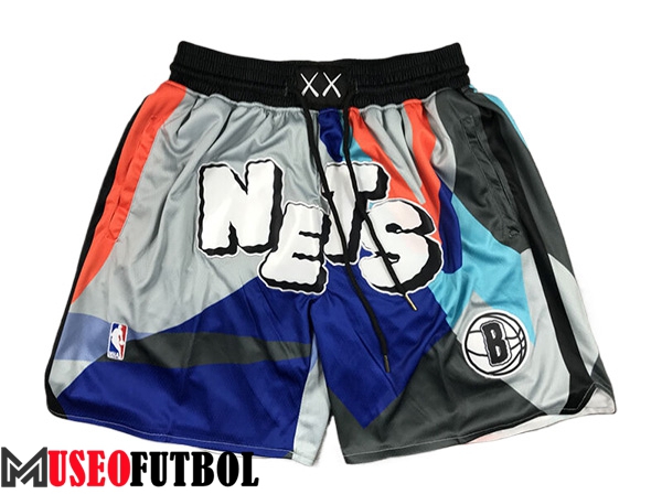 Cortos NBA Brooklyn Nets 2024/25 Gris/Azul/Naranja