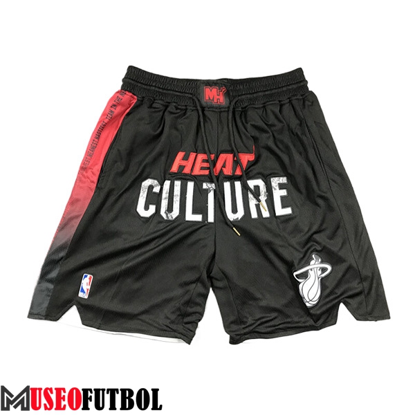 Cortos NBA Miami Heat 2024/25 Negro/Rojo