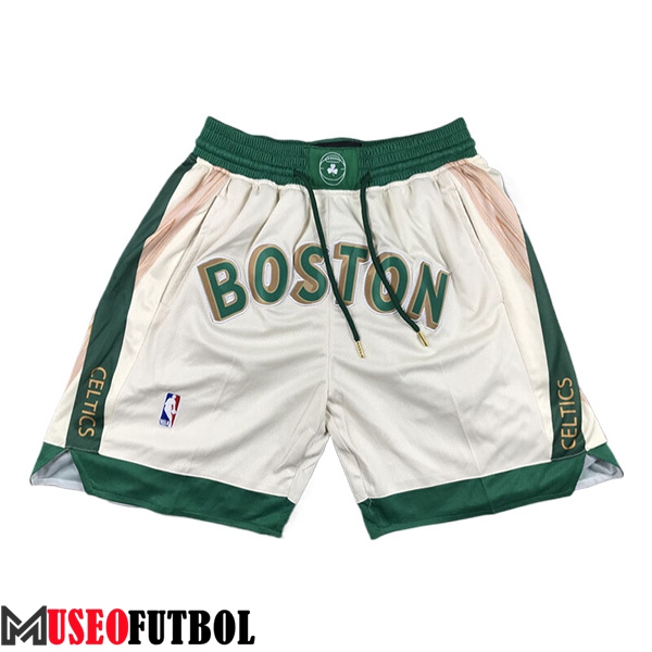 Cortos NBA Boston Celtics 2024/25 Beige/Verde