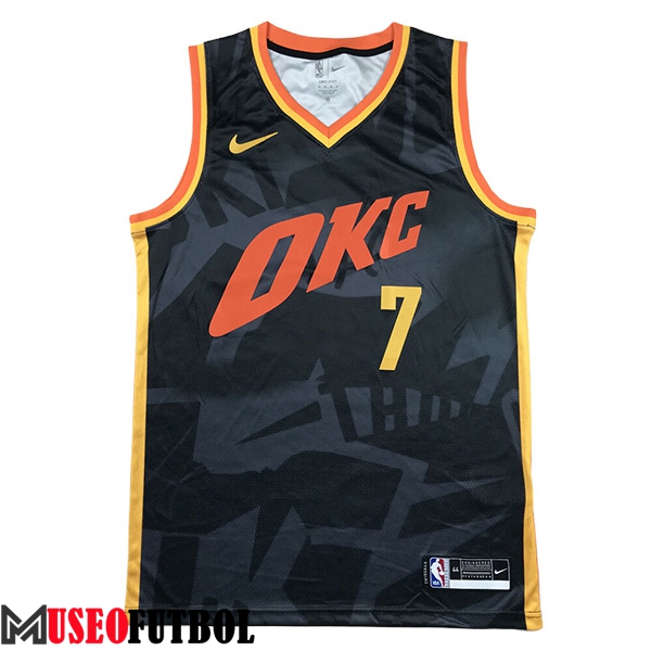 Camisetas Oklahoma City Thunder (HOLMGREN #7) 2024/25 Negro/Rojo/Amarillo