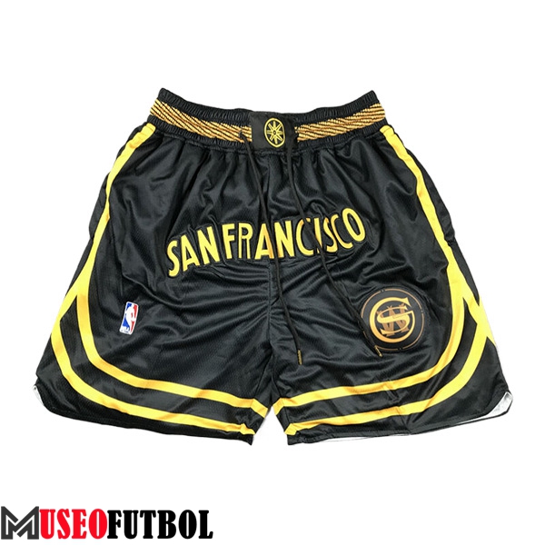 Cortos NBA Golden State Warriors 2024/25 Negro/Amarillo