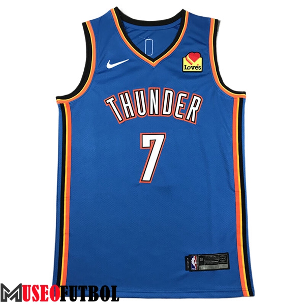 Camisetas Oklahoma City Thunder (HOLMGREN #7) 2024/25 Azul/Naranja