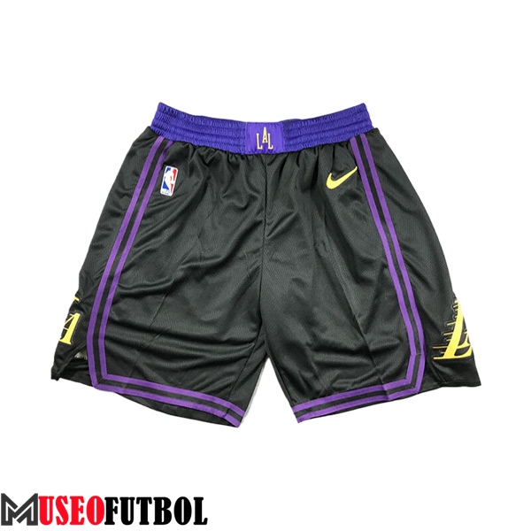 Cortos NBA Los Angeles Lakers 2024/25 Negro/Violeta/Amarillo