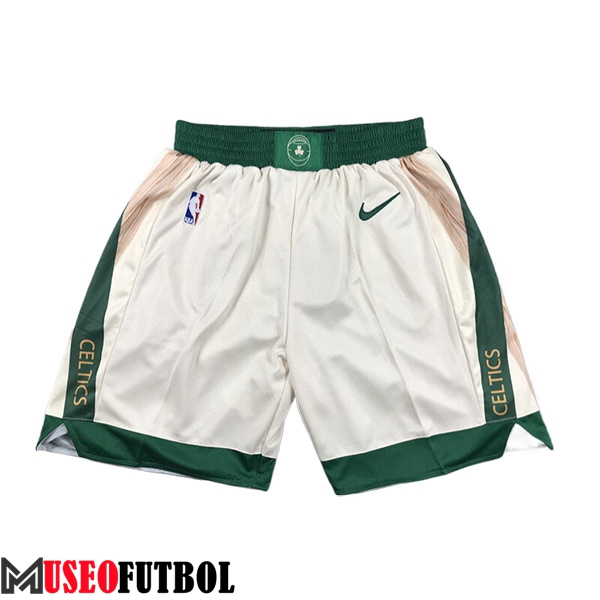 Cortos NBA Boston Celtics 2024/25 Blanco/Verde