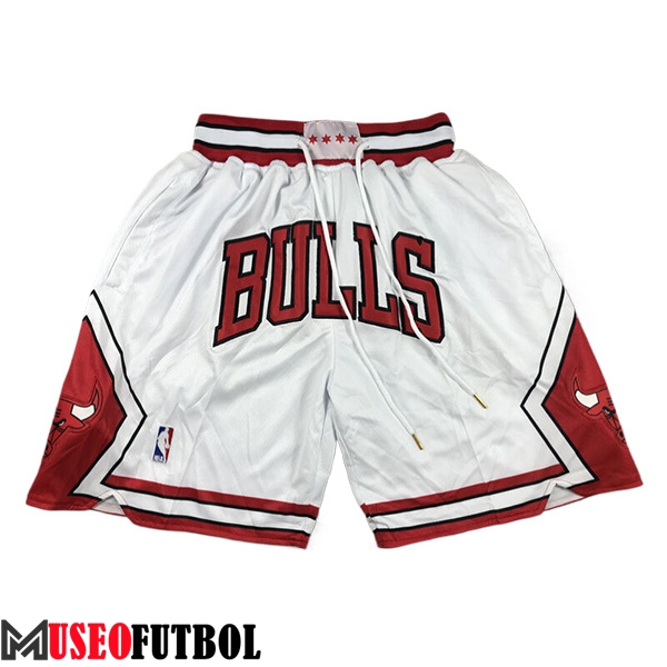 Cortos NBA Chicago Bulls 2024/25 Blanco/Rojo