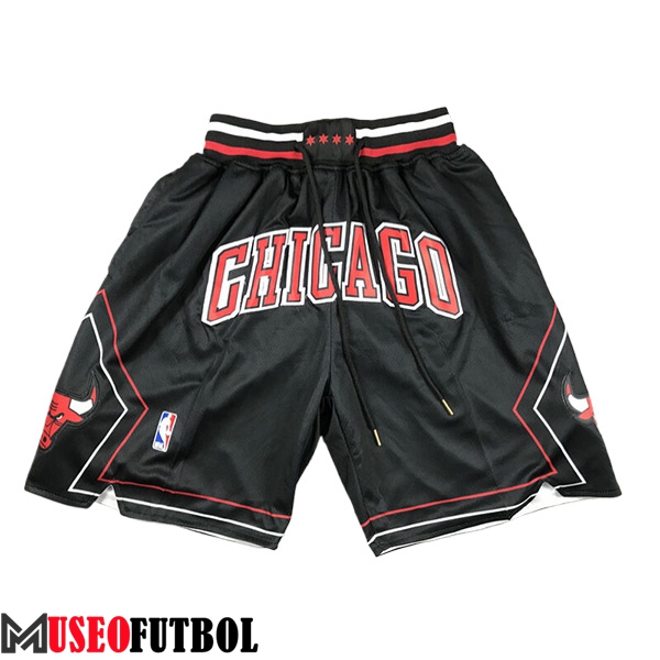 Cortos NBA Chicago Bulls 2024/25 Negro/Rojo/Blanco -02