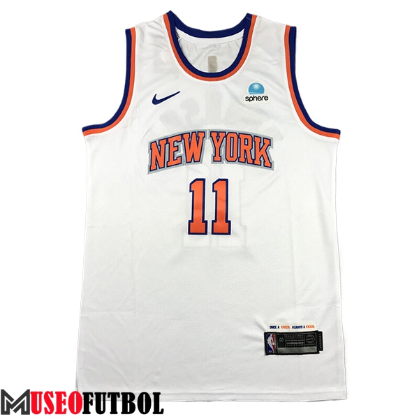 Camisetas De Futbol New York Knicks (MarrónSON #11) 2024/25 Blanco/Naranja