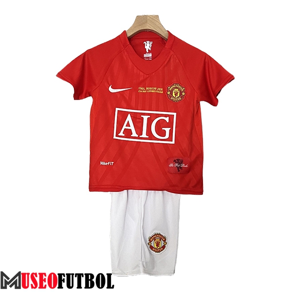 Camisetas De Futbol Manchester United Retro Ninos Primera 2007/2008