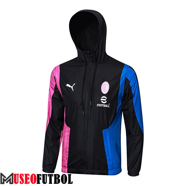 Rompevientos AC Milan Negro/Rosa/Azul 2024/2025