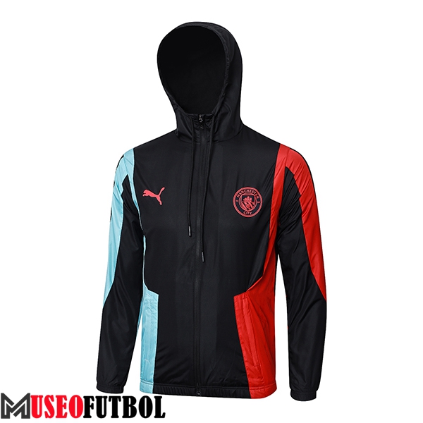 Rompevientos Manchester City Negro/Rojo/Azul 2024/2025